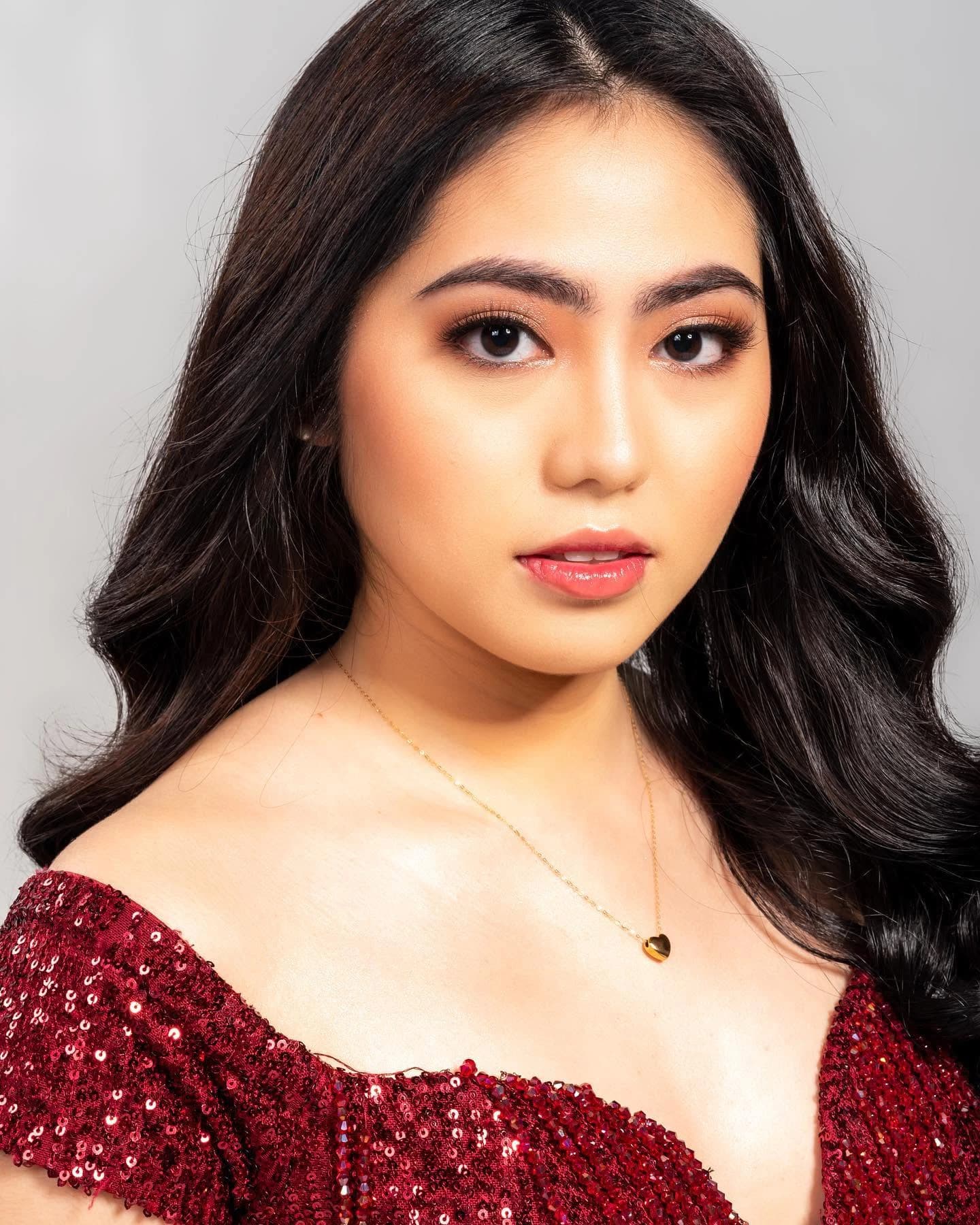 Crissa Makeup Artistry — red sequin glam makeup closeup